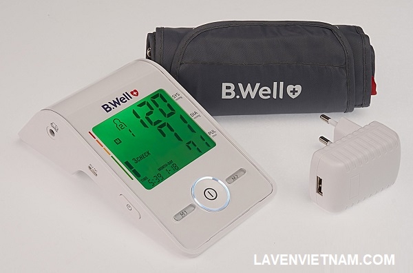 Máy đo huyết áp Bwell có bộ nhớ dành cho 2 người đo