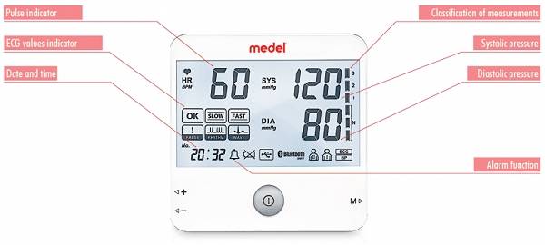 Máy đo huyết áp điện tử Medel Cardio MB10​ là sản phẩm chuyên sâu cho bệnh nhân tăng huyết áp có kèm bệnh lý Tim ngay tại nhà.