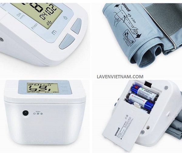 Linh kiện của máy đo huyết áp được nhập khẩu từ Nhật Bản, lắp ráp tại Trung Quốc và đạt tiêu chuẩn FDA và CE nên đảm bảo độ chính xác khi đo huyết áp và nhịp tim. 