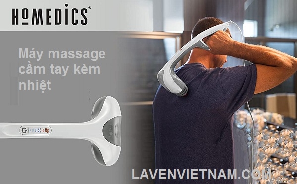 Ngoài tính năng rung massage kép 2 đầu, Máy massage cầm tay HoMedics HHP-351H còn tích hợp đèn hồng ngoại kèm nhiệt (60 độ C) giúp cho hiệu quả trị liệu cao, lưu thông máu và xua tan mệt mỏi, căng thẳng.