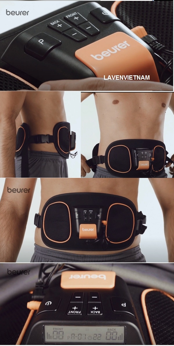 Đai tập cơ bụng và lưng Beurer EM39 thiết kế nhỏ gọn, dễ sử dụng