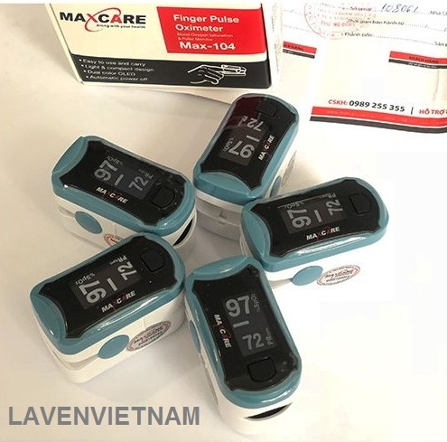 Máy đo nồng độ oxy SpO2 và nhịp tim Maxcare Max104