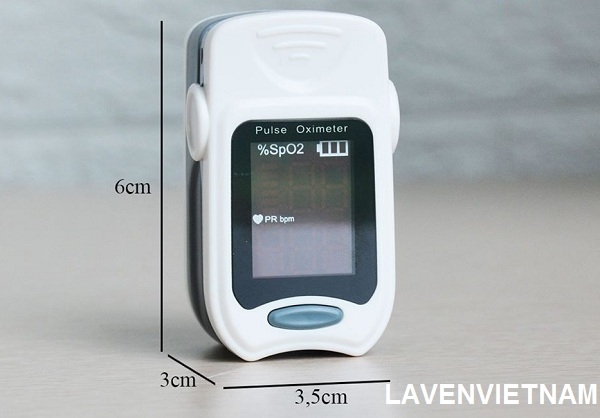 Kích thước của Máy đo nồng độ oxy SpO2 và nhịp tim iMediCare iOM A3