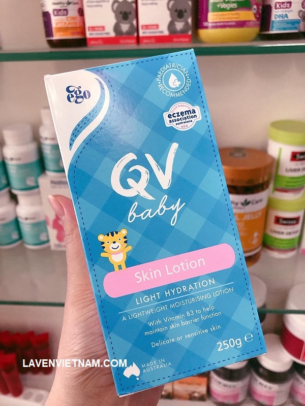 Kem dưỡng ẩm cho bé QV Baby Lotion 250g Thích hợp để sử dụng cho da khô, có vảy, ngứa mùa đông, bệnh da đỏ, da sần và viêm da.