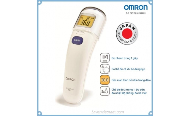 Nhiệt kế điện tử đo trán Omron MC-720