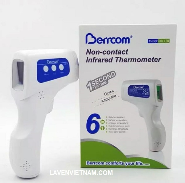 Chỉ cần hướng Berrcom vào trán của bệnh nhân, ấn và nhiệt độ của họ ngay lập tức sẽ được hiển thị. Berrcom cũng được trang bị ba chế độ lấy nhiệt độ khác nhau; Chế độ nhiệt độ cơ thể, phòng và bề mặt.