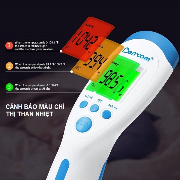 Không còn sợ đo nhiệt độ, không tiếp xúc 3-5 cm để đo nhiệt độ trẻ nhỏ, trẻ sơ sinh, người lớn