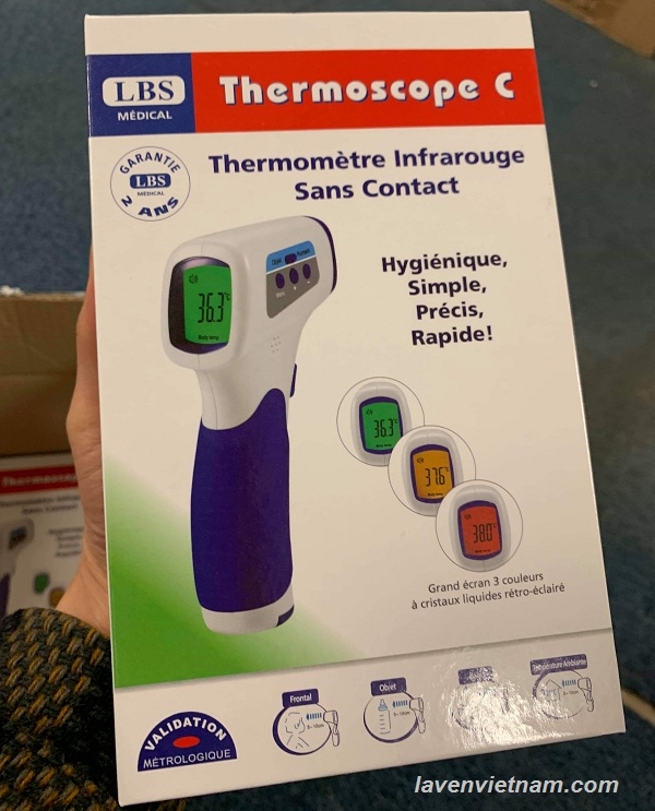 Nhiệt kế đo trán hồng ngoại LBS thermoscope C New - Pháp