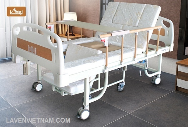 Giường bệnh nhân 2 tay quay E05X (có thể tách thành xe lăn)