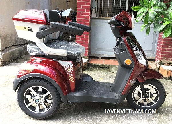 Xe điện 3 bánh Goda X3-LV5 cho người già, người khuyết tật - Màu đỏ