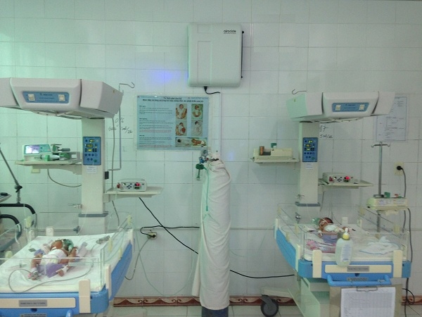Hình ảnh Máy lọc không khí Airocide lắp đặt tại Bệnh viện