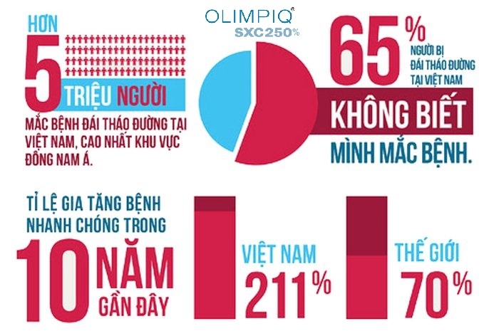 Tỷ lệ người mắc bệnh đái tháo đường ở Việt Nam chiếm tỷ lệ cao so với các bệnh mãn tính khác và có dấu hiệu gia tăng