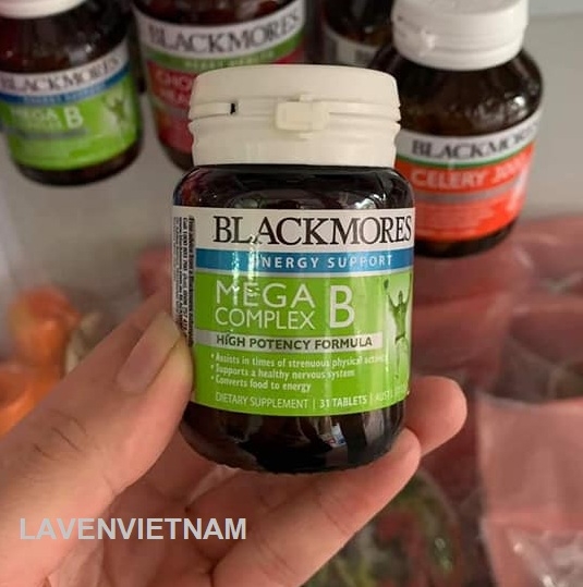 Viên uống bổ sung Vitamin B tổng hợp Blackmores Mega B Complex 31 viên