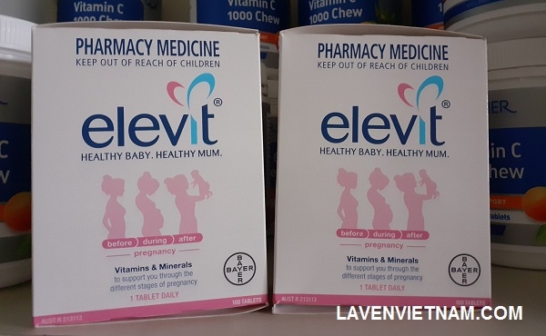 Thuốc Elevit là loại vitamin tổng hợp cho bà bầu nổi tiếng số 1 ở Úc và do hãng Bayer Australia sản xuất theo công nghệ tiên tiến nhất hiện nay.